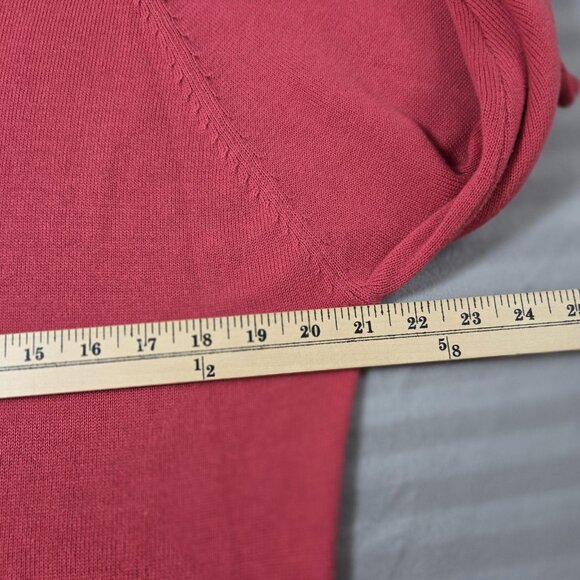 Eddie Bauer Sweater Womens XL Pink Cotton Knit Kangaroo Pocket Drawstring Hem - Picture 8 of 11